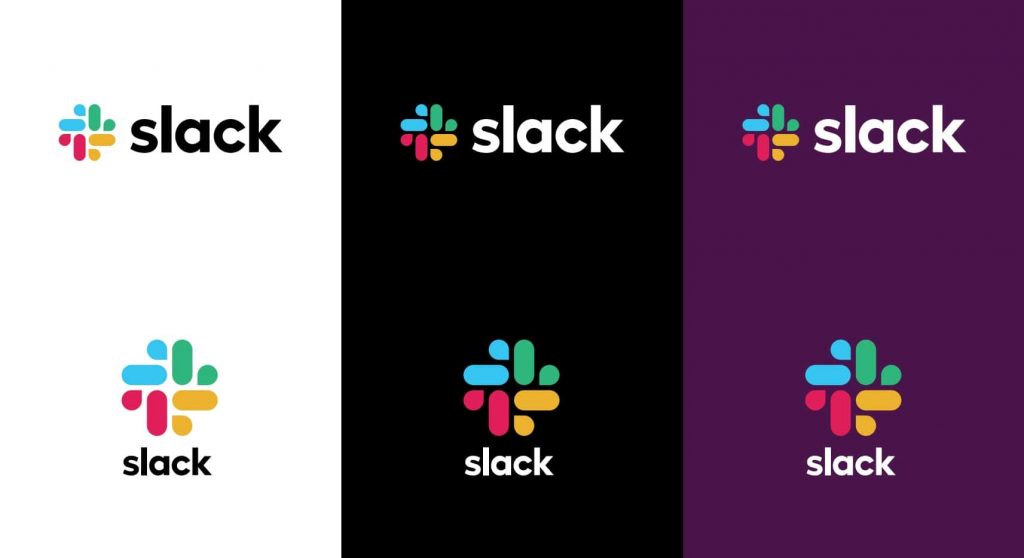 Déclinaison du logo de slack après sa refonte