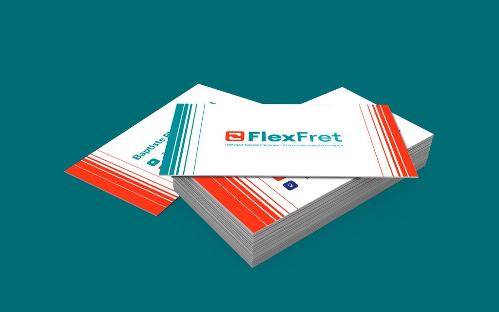 Logo d'une entreprise de transport sur des cartes de visite