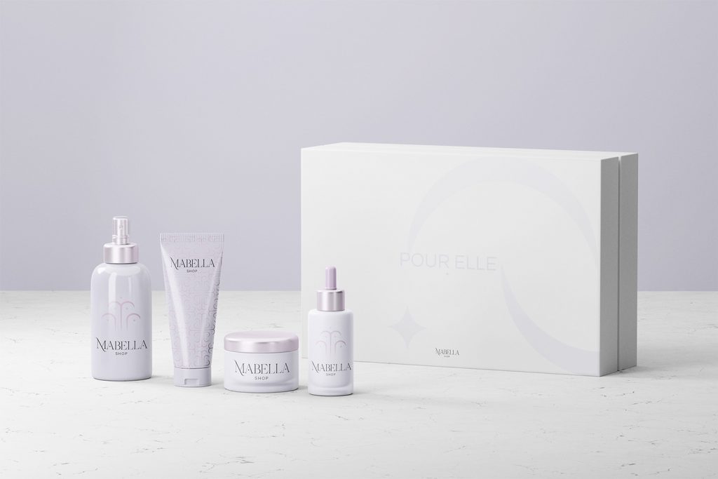 Déclinaison d'un logo  sur le packaging d'une marque de cosmétique