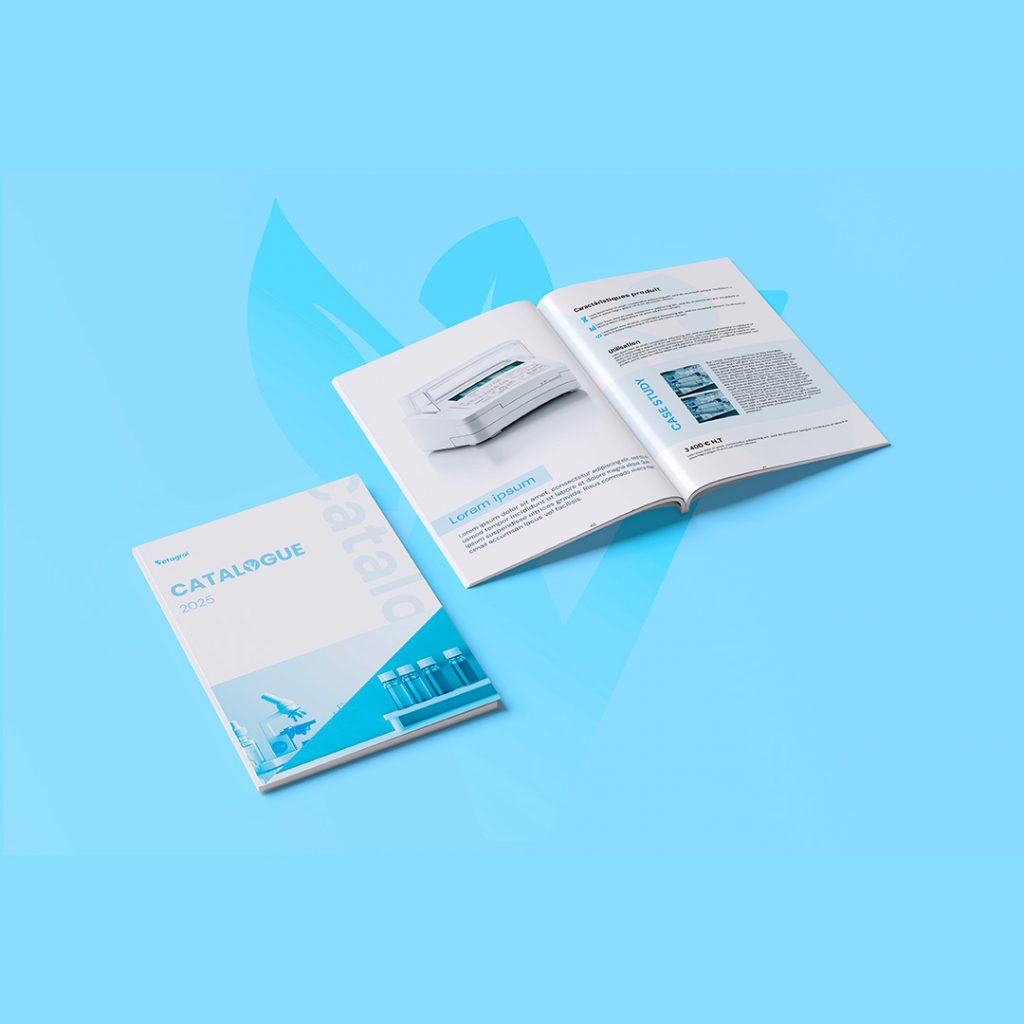 Magasine print d'une entreprise de distribution pharmaceutique