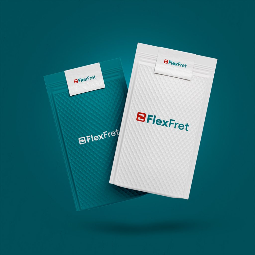 Logo d'une entreprise de transport sur des enveloppes.