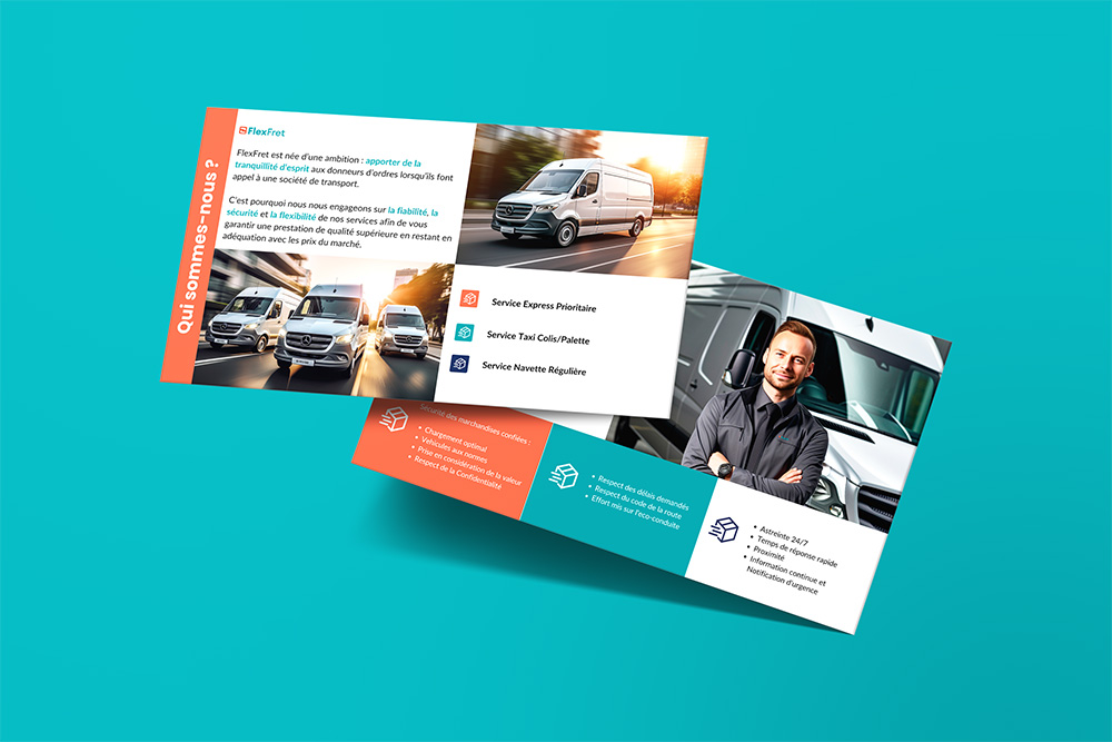 Plaquette commerciale pour une entreprise de logistique