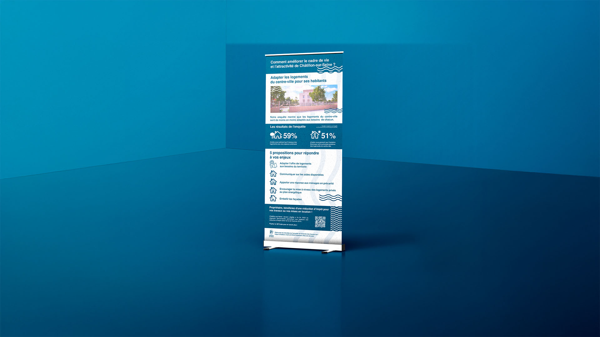 Le roll-up d'une mairie