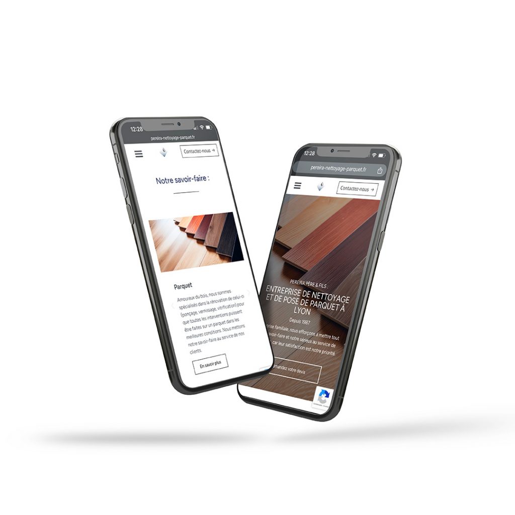 Site web d'une entreprise de nettoyage version mobile