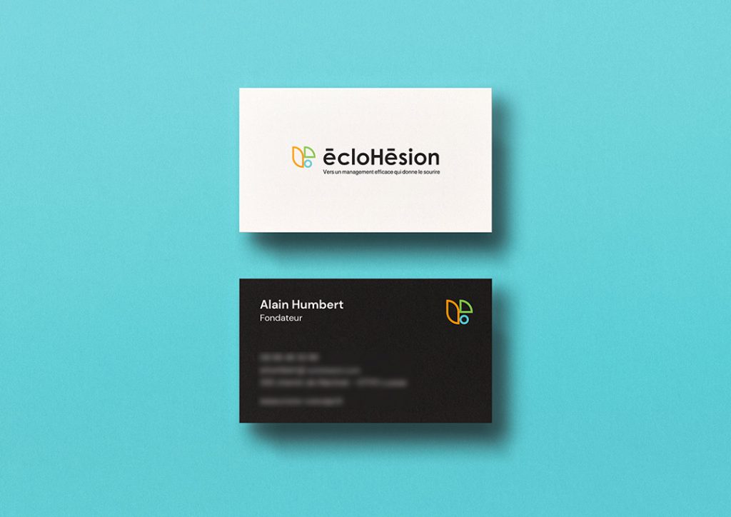 Carte de visite d'un cabinet de conseil après son rebranding.