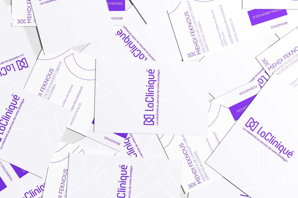 Design de marque issue du travail sur la plateforme de marque de notre agence créative