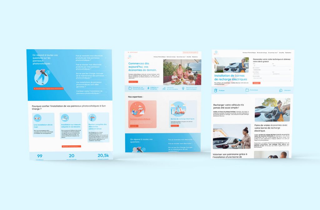 Site web pour entreprise dans le bâtiment conçu par notre agence UI/UX design
