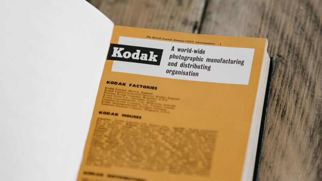 Chapitre du brandbook de Kodak sur son territoire de marque