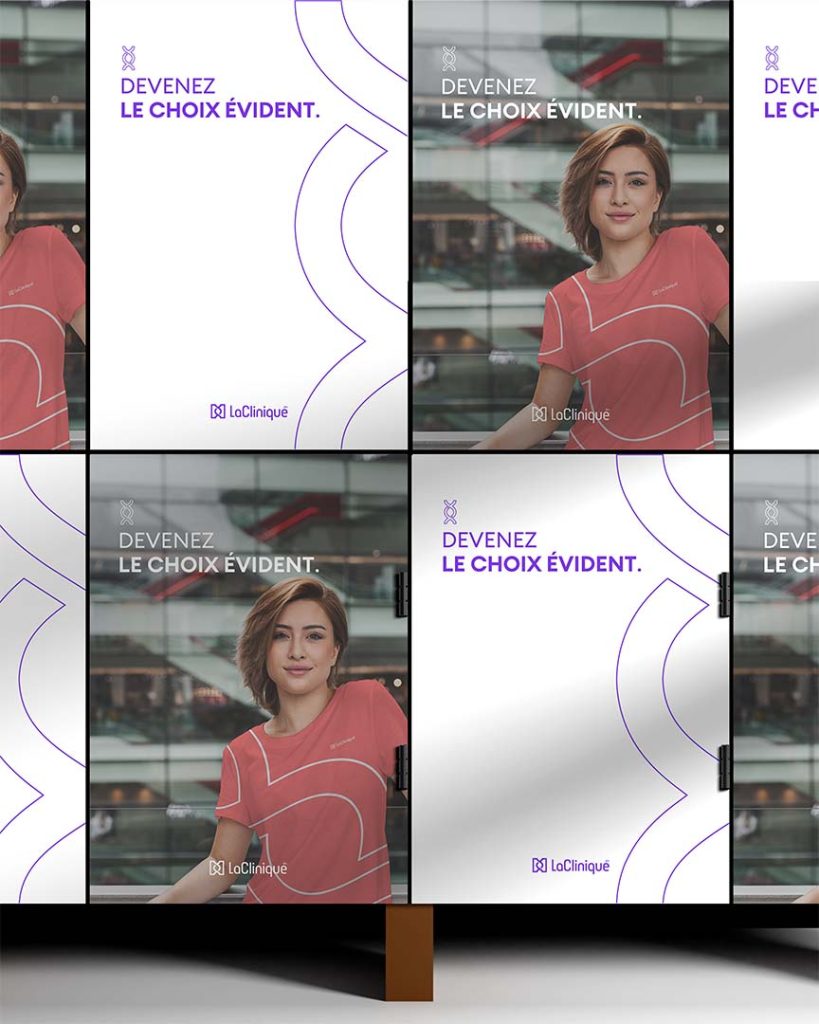 Campagne d'affichage pour promouvoir la stratégie d'une marque